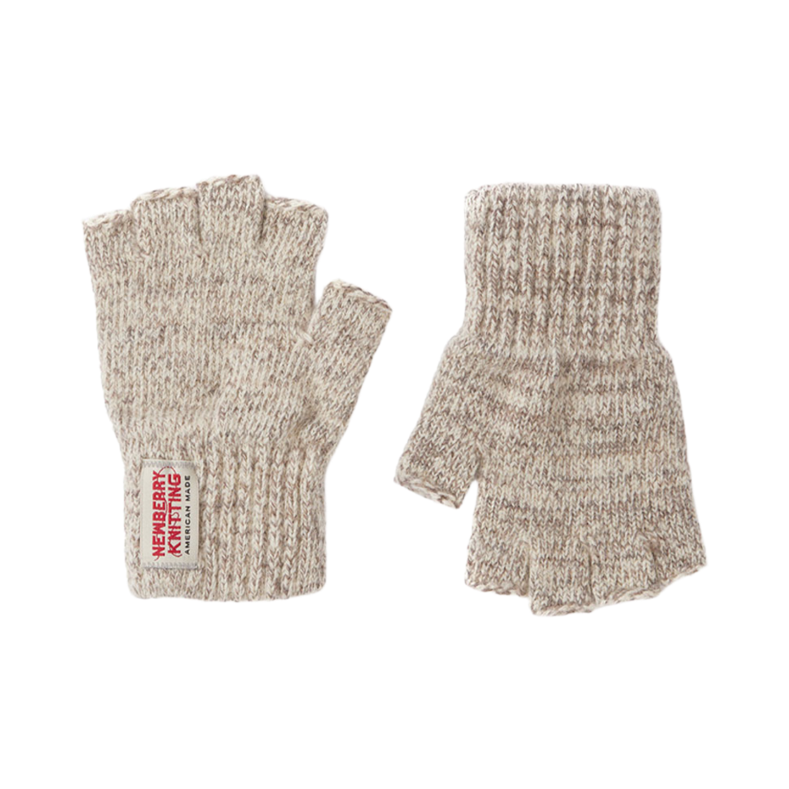 SR-LB2-Oat Newberry Knitting Fingerless Knit Gloves Oatmeal