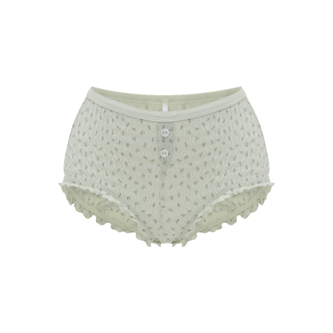 DW-PY-26S-02_MI Dorosiwa Prairie Flower Wrinkle Shorts - Mint