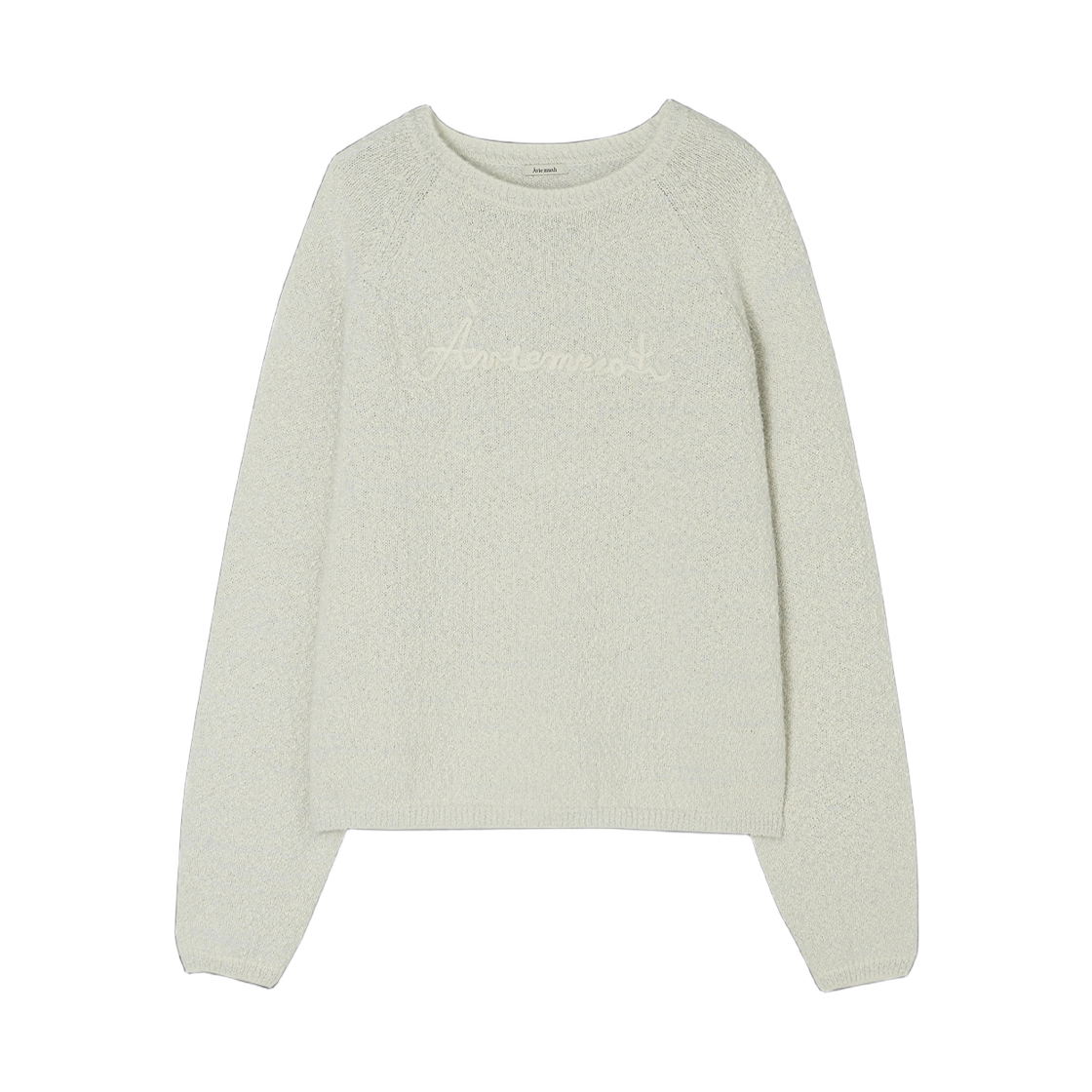 (W) 아비에무아 핸드 스티치 부클 스웨터 스카이 블루((W) Aviemuah Hand Stitch Boucle Sweater Sky Blue)