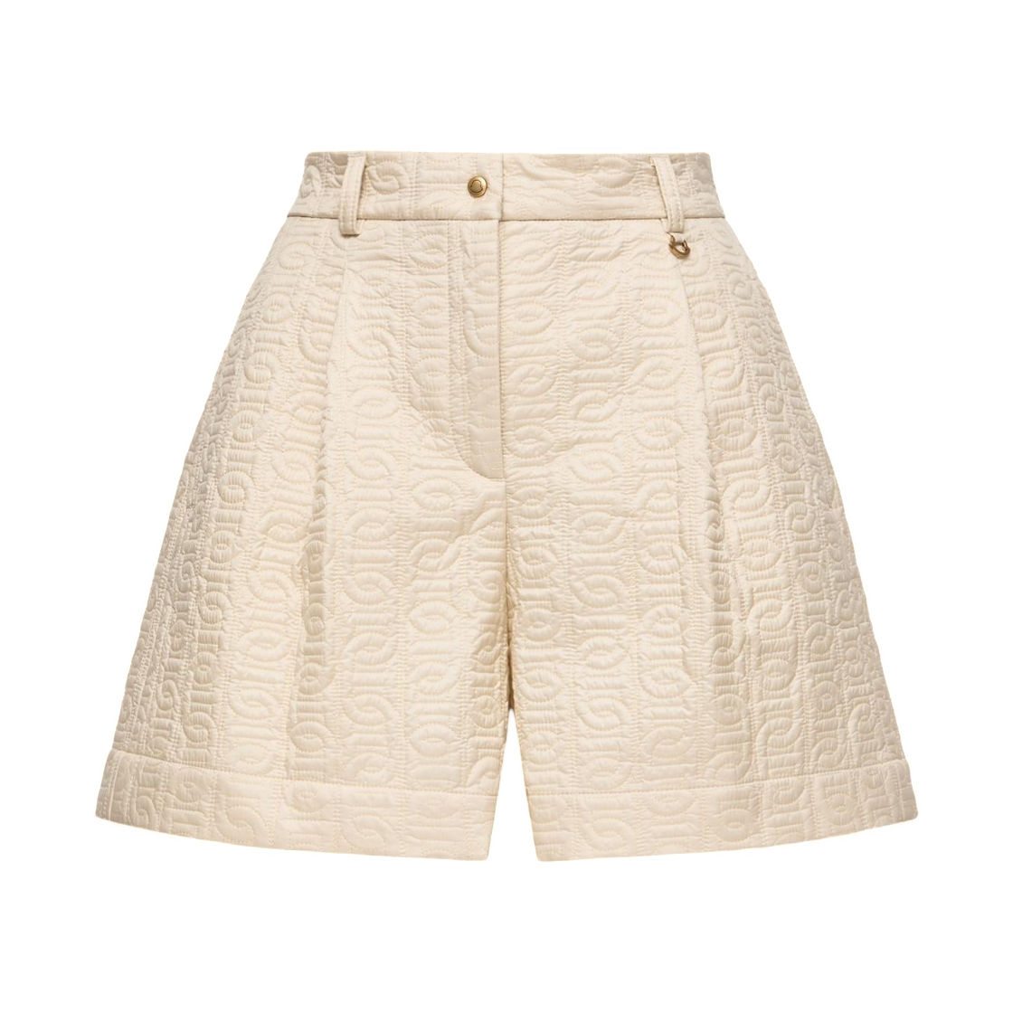 (W) 몽클레르 레더 로고 쇼츠 라이트 베이지((W) Moncler Leather Logo Shorts Light Beige)