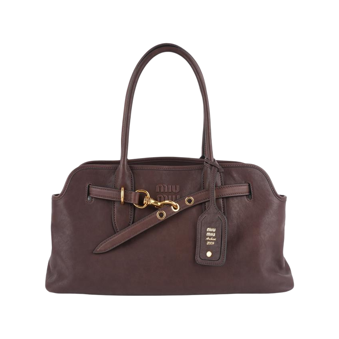 5BG310 2BBL F0NBL [20% 쿠폰] Miu Miu Aventure Nappa Leather Bag Brown