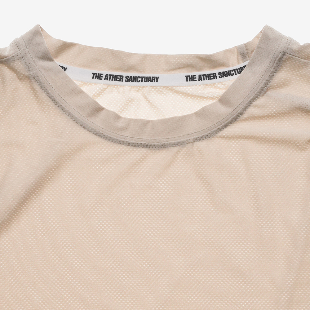 디아더생츄어리 오리진 빅로고 메쉬 긴팔 티셔츠 베이지(THE ATHER SANCTUARY Origin Big Logo Mesh L/S Tee Beige) - 3