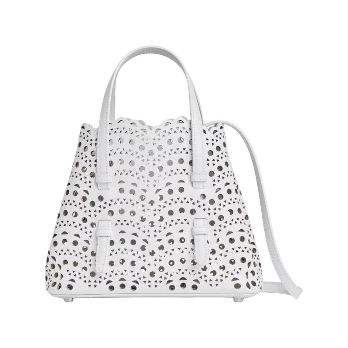 알라이아 비엔 웨이브 럭스 카프스킨 미나 25 백 오프 화이트(Alaia Mina 25 Bag in Vienne Wave Lux Calfskin Off White)