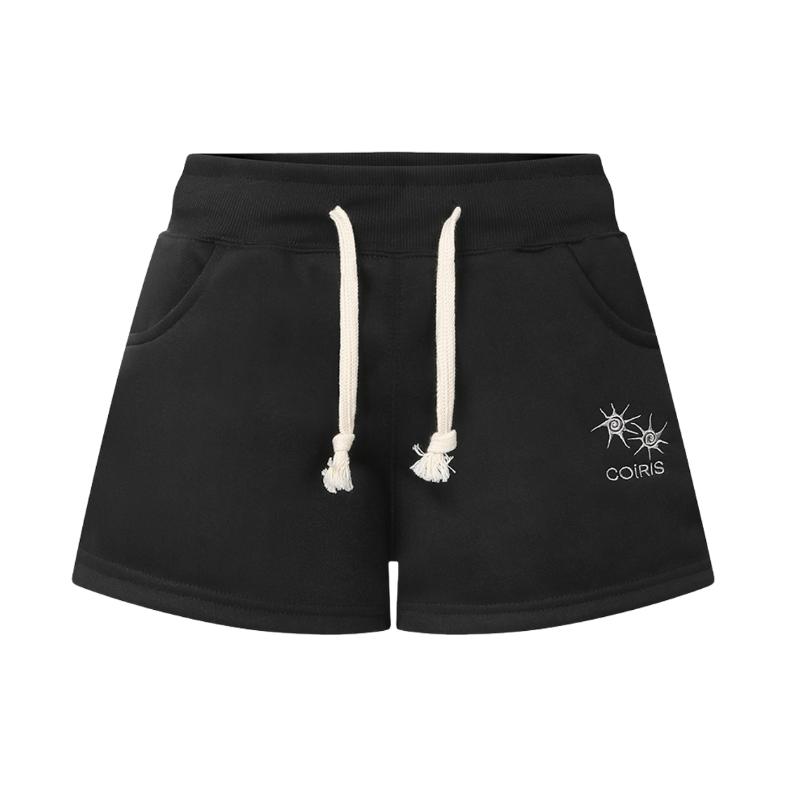 코이리스 라베오 도트 아플리케 백 로고 코튼 숏 팬츠 블랙(Coiris Laveo Dot Applique Back Logo Cotton Short Pants Black) - 2