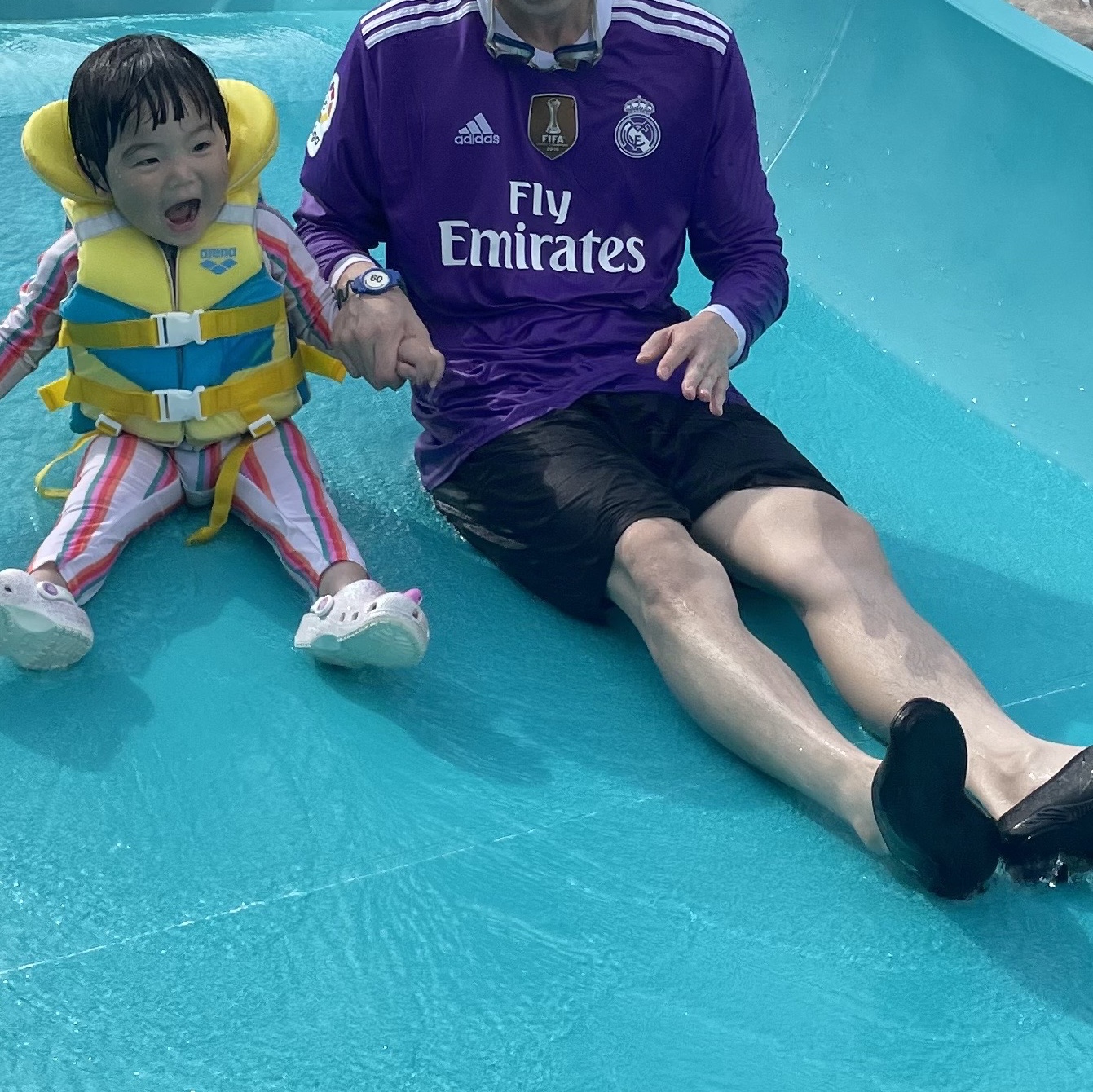 Adidas Real Madrid 2025/26 Away Authentic Long Sleeve Jersey Legend Ink - US Sizing (Non Marking Ver.) 착용 스타일