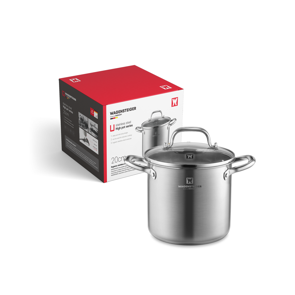 WA0847 Wagensteiger 3-Ply Bottom Stainless Steel Induction Mini Stockpot High Pot (20cm)