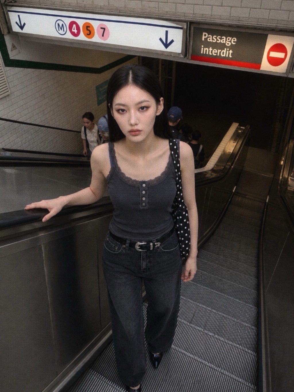 Toga Too Metal Buckle Belt Black - 26FW 착용 스타일 - 2