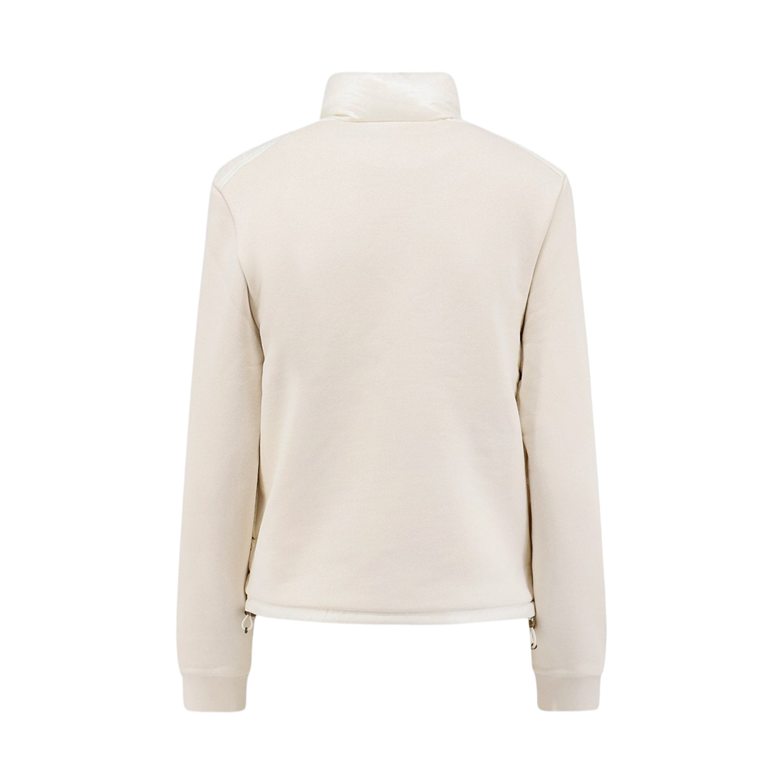 (W) 몽클레르 나일론 프론트 코튼 집업 스웨트셔츠 화이트 - 26FW((W) Moncler Cotton Zip-Up Sweatshirt with Nylon Front White - 26FW) - 2