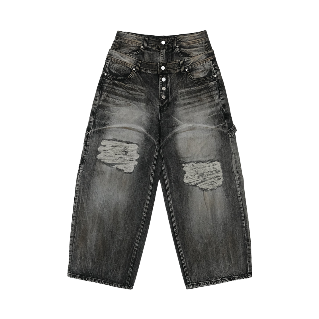 아이필럭키 더블 웨이스트 카펜터 팬츠 트래버틴(I FEEL LUCKY Double Waist Carpenter Pants Travertine) - 1