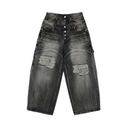 I FEEL LUCKY Double Waist Carpenter Pants Travertine