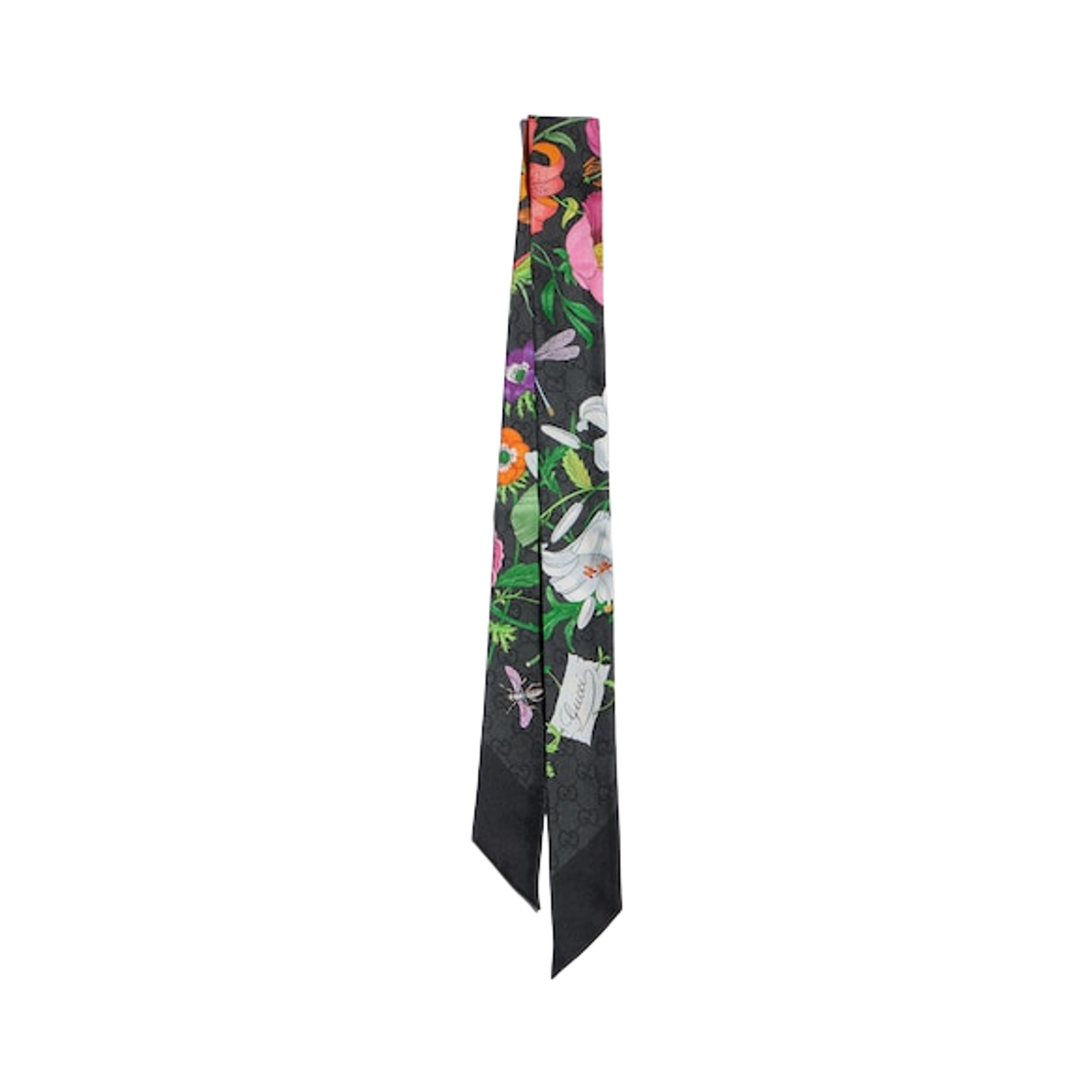 874776-3G001-1060 (W) Gucci Printed Silk Ribbon Multicolor