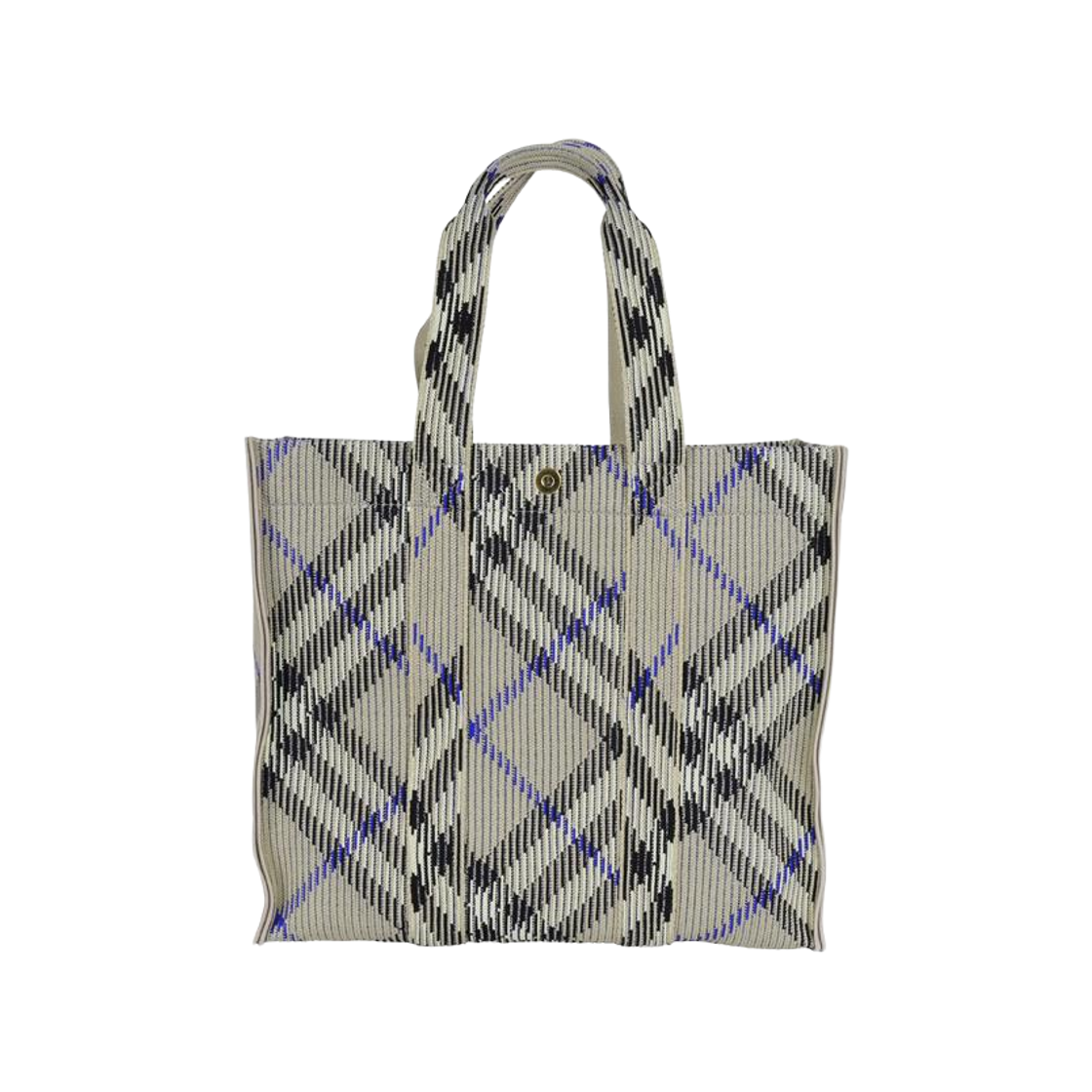 8090405 [25% 쿠폰] [12% 쿠폰] Burberry Medium Check Knitted Tote Lichen