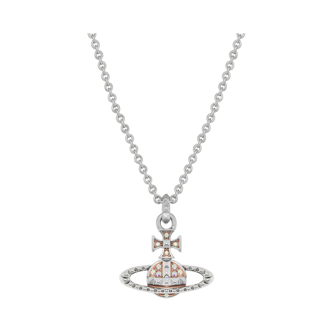 630203EG-02W205 Vivienne Westwood Mayfair Bas Relief Pendant Silver Pink