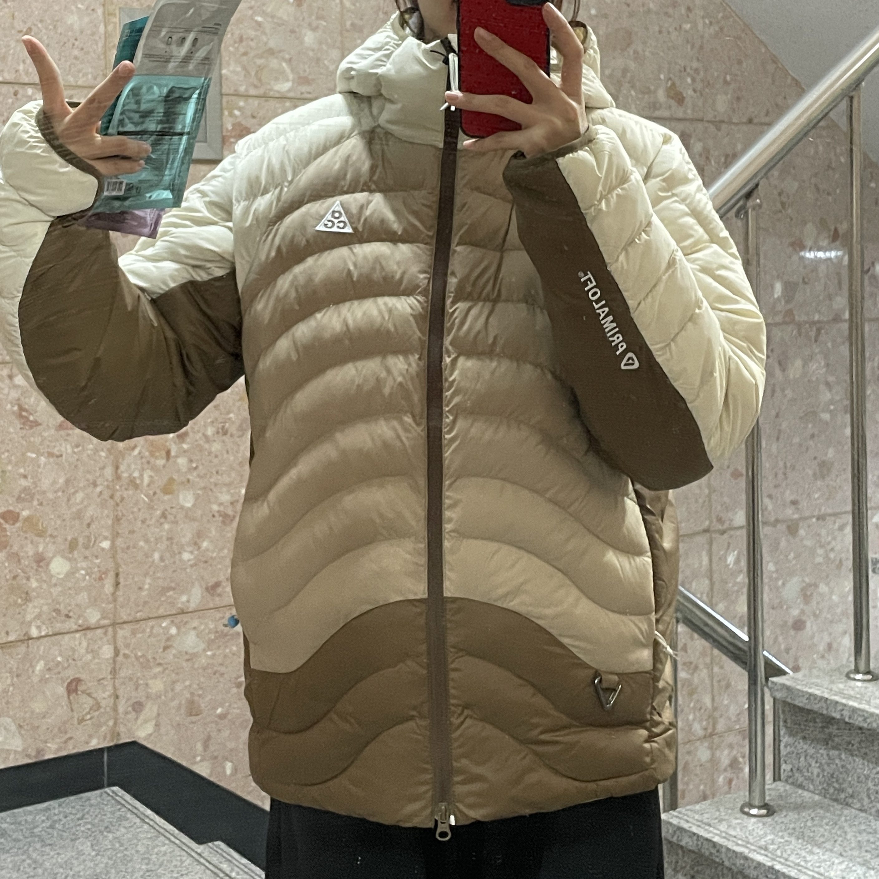 Nike ACG Lava Flow Therma-Fit ADV Jacket Light Khaki Parachute Beige - Asia 착용 스타일
