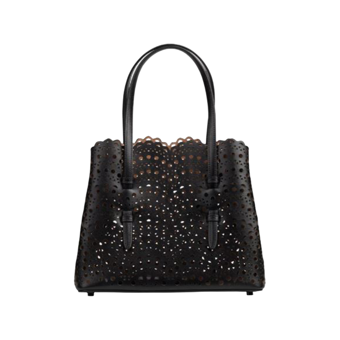 AA1S06725 C0A44 999 [25% 쿠폰] [12% 쿠폰] Alaia Mina 25 Bag in Vienne Wave Lux Calfskin Black