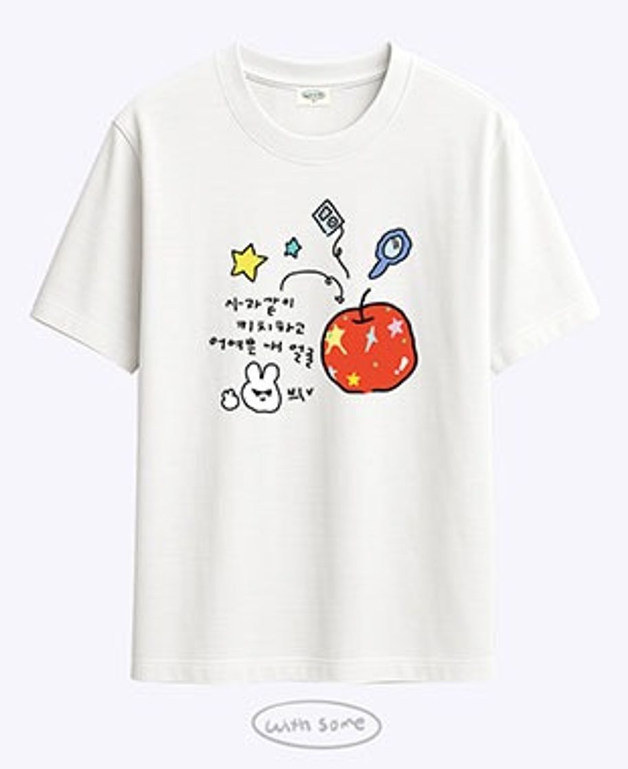 위드썸 사과 같이 키치하고 어여쁜 티셔츠 - White(withsome Cute Apple Kitsch T-Shirt - White) - 2