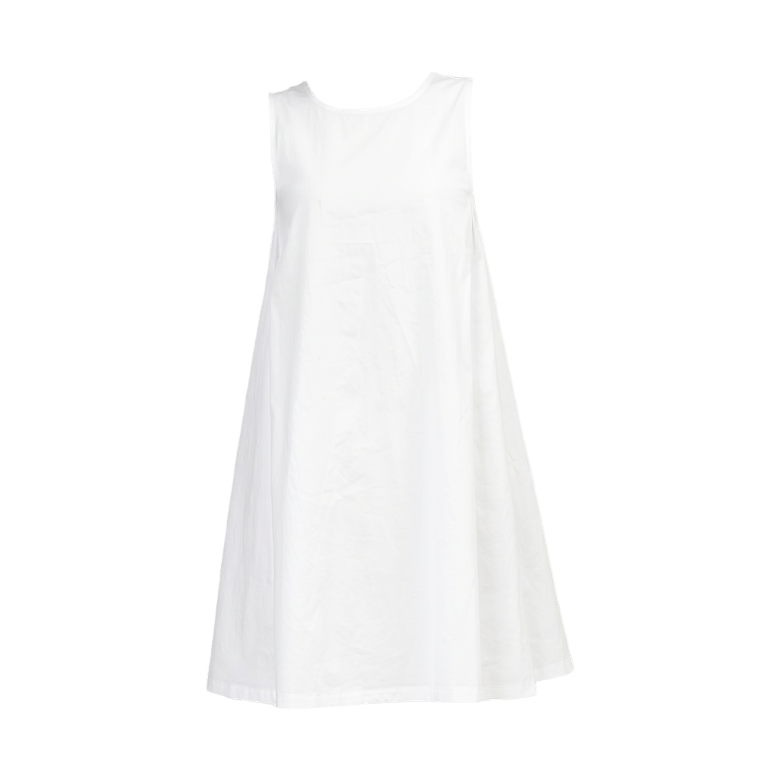 (W) 막스마라 캄팔레 슬리브리스 미니 드레스 옵티컬 화이트((W) Max Mara Campale Sleeveless Mini Dress Optical White)