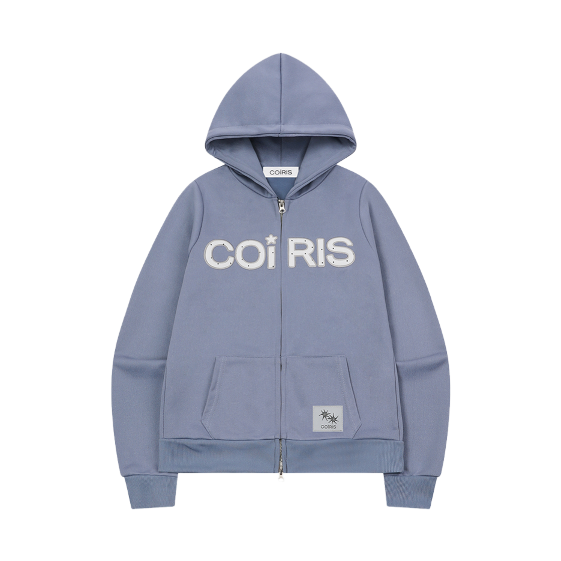 C-P00000KI Coiris Laveo Dot Applique Logo Hood Zip-Up Unisex Sora