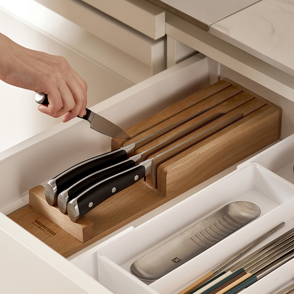 바겐슈타이거 원목 홀츠 칼 식도 나이프 블록 6구(Wagensteiger Holz Wooden Knife Block (6-Slot)) - 2
