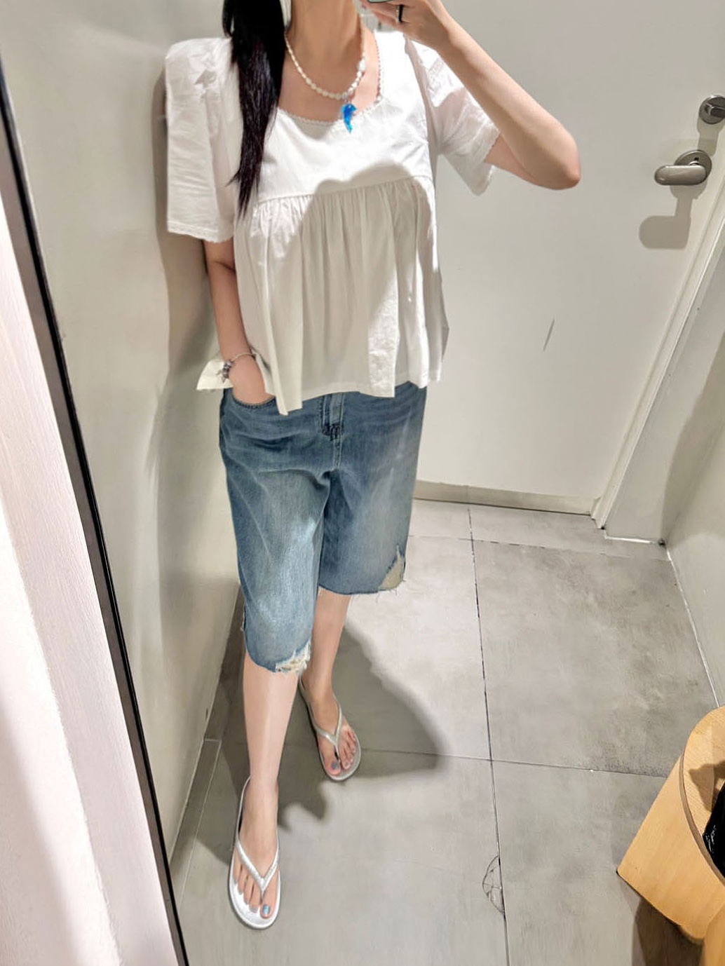 Margarin Fingers X OTZ Romary Banding Shoes Sky Blue, Fendi Fabric Nano Baguette Charm Brown 착용 스타일 - 5