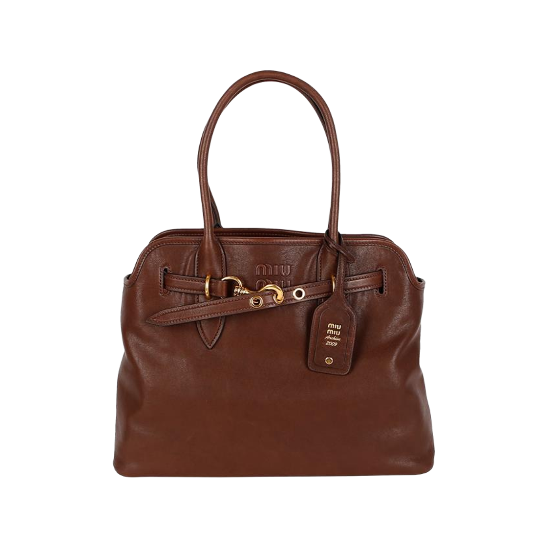 5BG291 2BBL F0NBL [20% 쿠폰] Miu Miu Aventure Nappa Leather Bag Briarwood