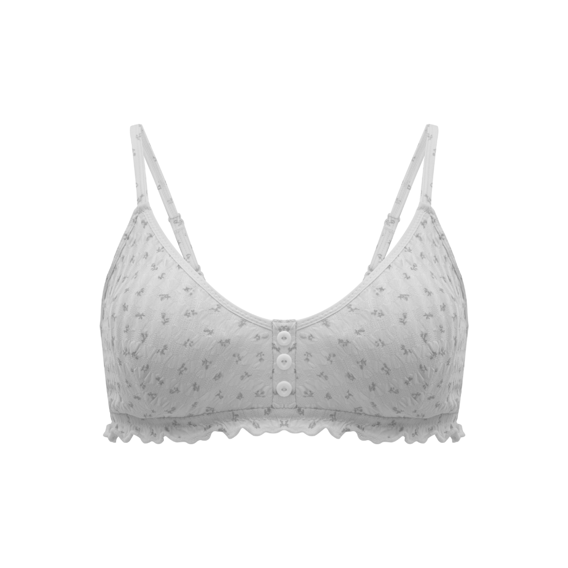 도로시와 프레리 플라워 링클 브라렛 - 아이보리(Dorosiwa Prairie Flower Wrinkle Bralette - Ivory) - 1