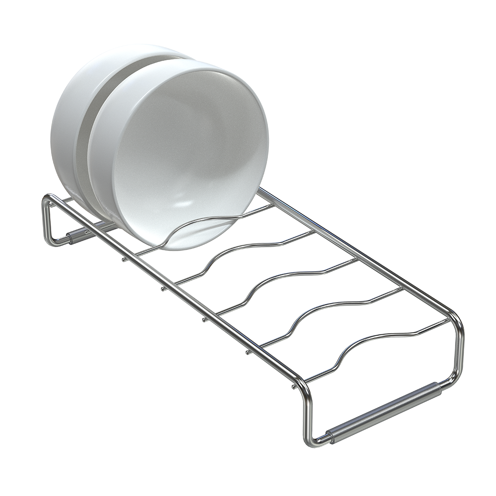WA0865 Wagensteiger 304 Stainless Steel Haven Dish Organizer Rack (6 Slots)