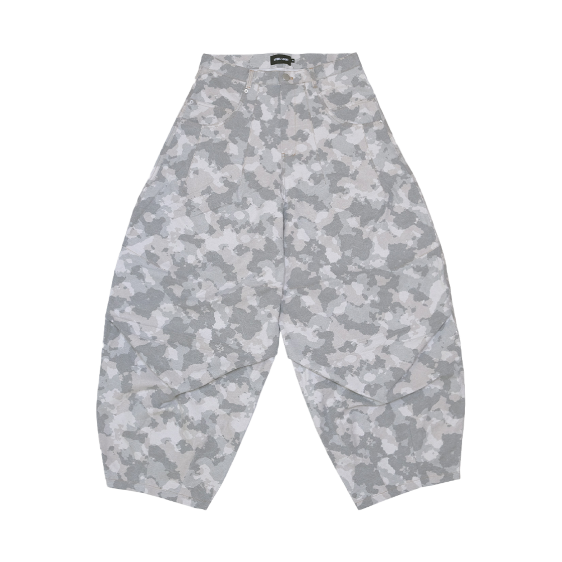 a29 I FEEL LUCKY Jumbo Dart Wide Pants Camo