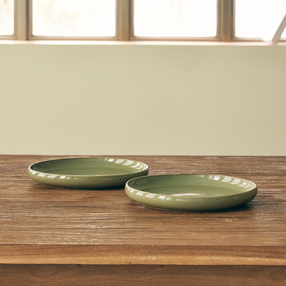 소소모소 달소담 쑥빛 원형접시(SOSOMOSO dalsodam green plate) - 2