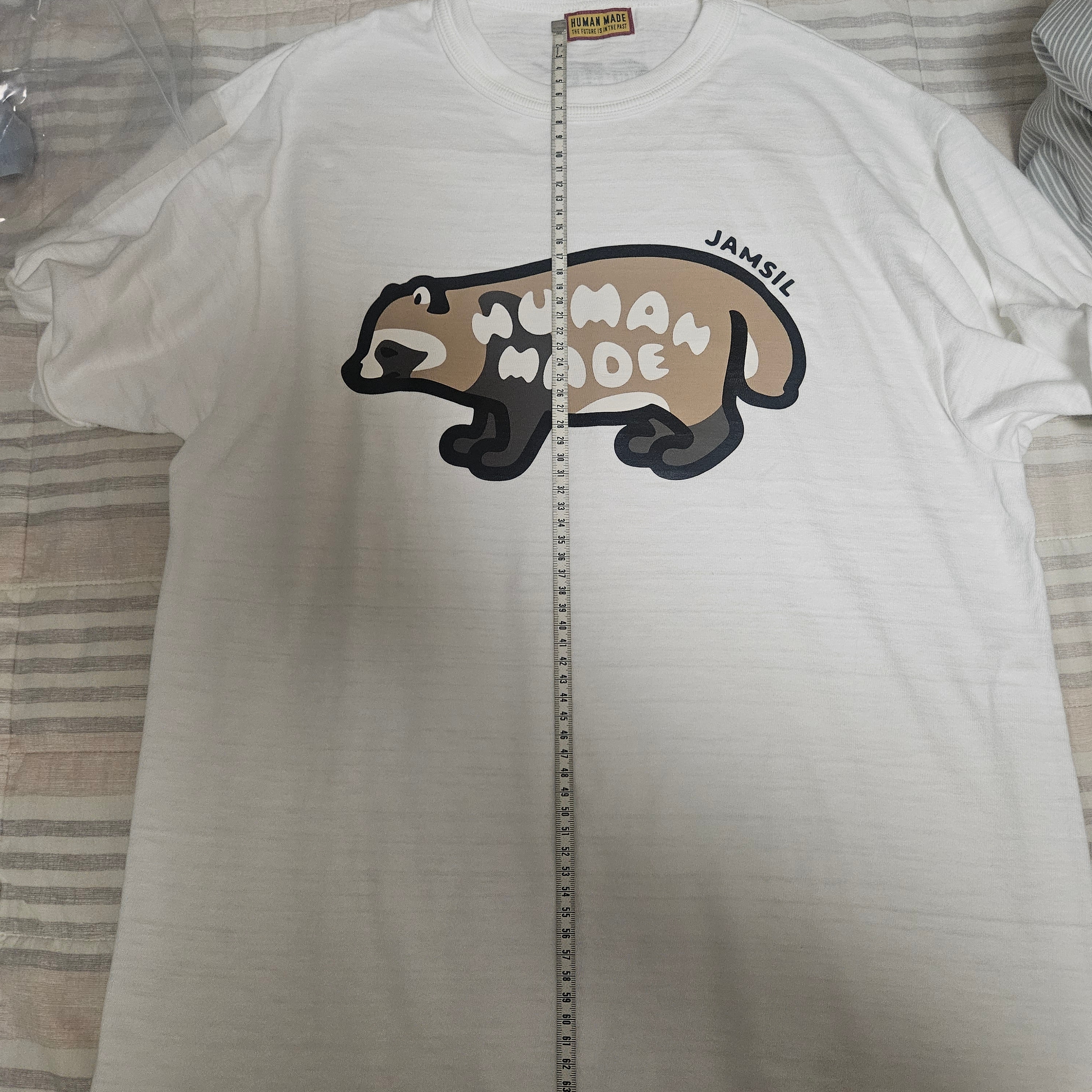 Human Made Animal Graphic T-Shirt Jamsil White 착용 스타일 - 1