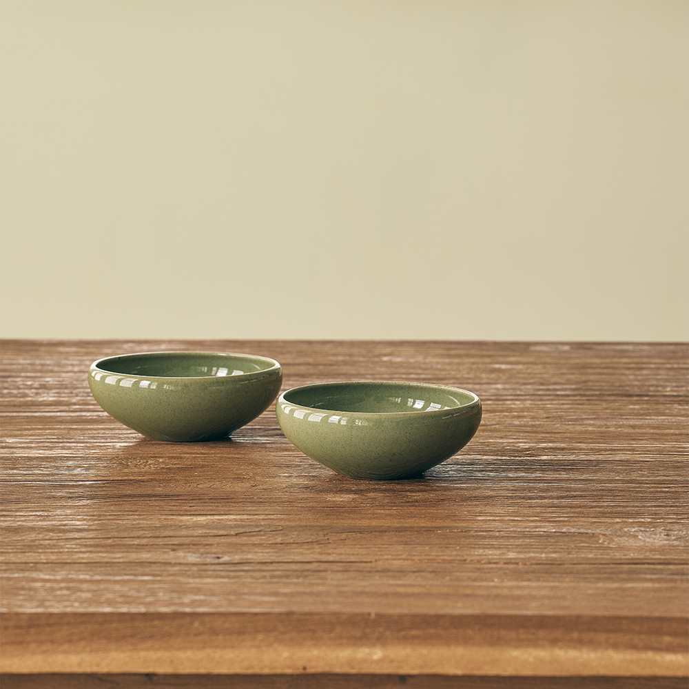 소소모소 달소담 쑥빛 찬기 중(SOSOMOSO dalsodam green side plate M) - 2