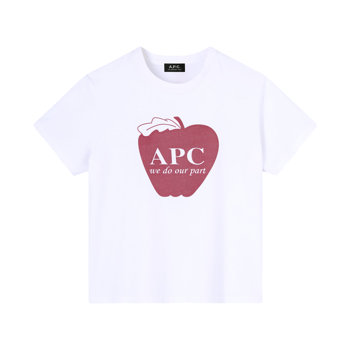 COHBM-F26578-AAB (W) A.P.C. Pomme T-Shirt Blanc
