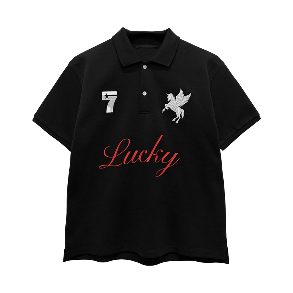 아이필럭키 럭키 코인 폴로 셔츠 블랙(I FEEL LUCKY Lucky Koin Polo Shirt Black)