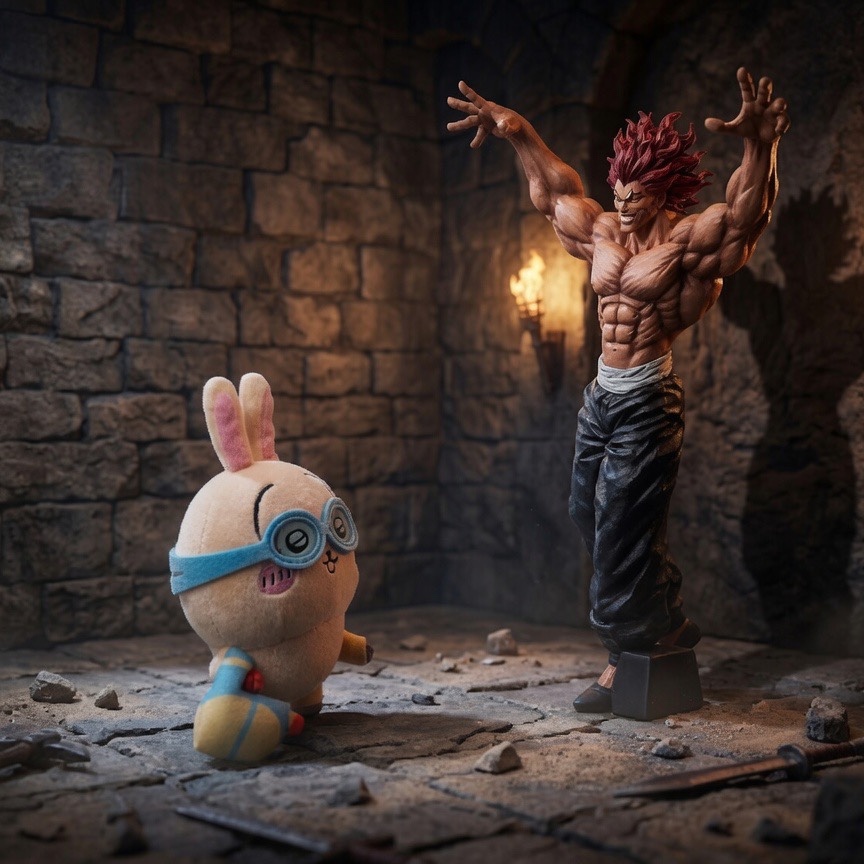 Banpresto Baki Grandista Yujiro Hanma, Chiikawa Goggle Usagi Mascot 착용 스타일 - 1