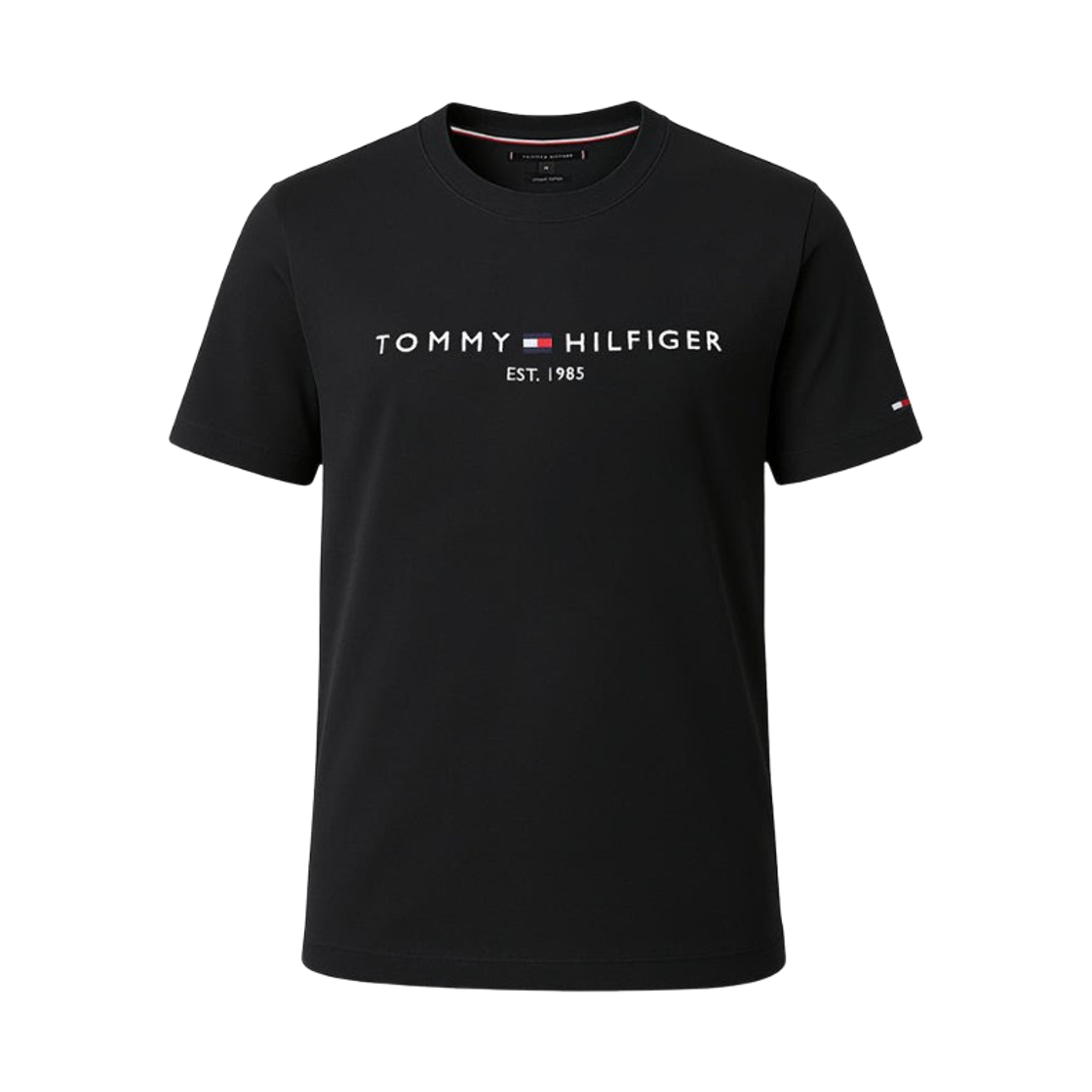 타미 힐피거 코어 타미 로고 티셔츠 제트 블랙(Tommy Hilfiger Core Tommy Logo T-Shirt Jet Black) - 1