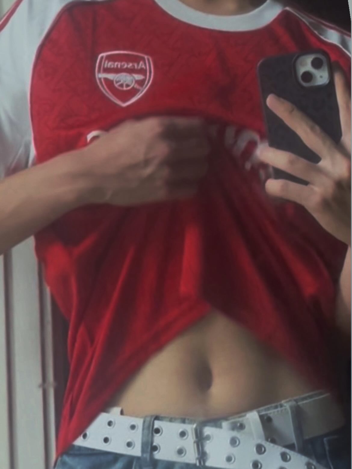 Adidas Arsenal 2025/26 Home Jersey Better Scarlet White - KR Sizing (Non Marking Ver.) 착용 스타일 - 2