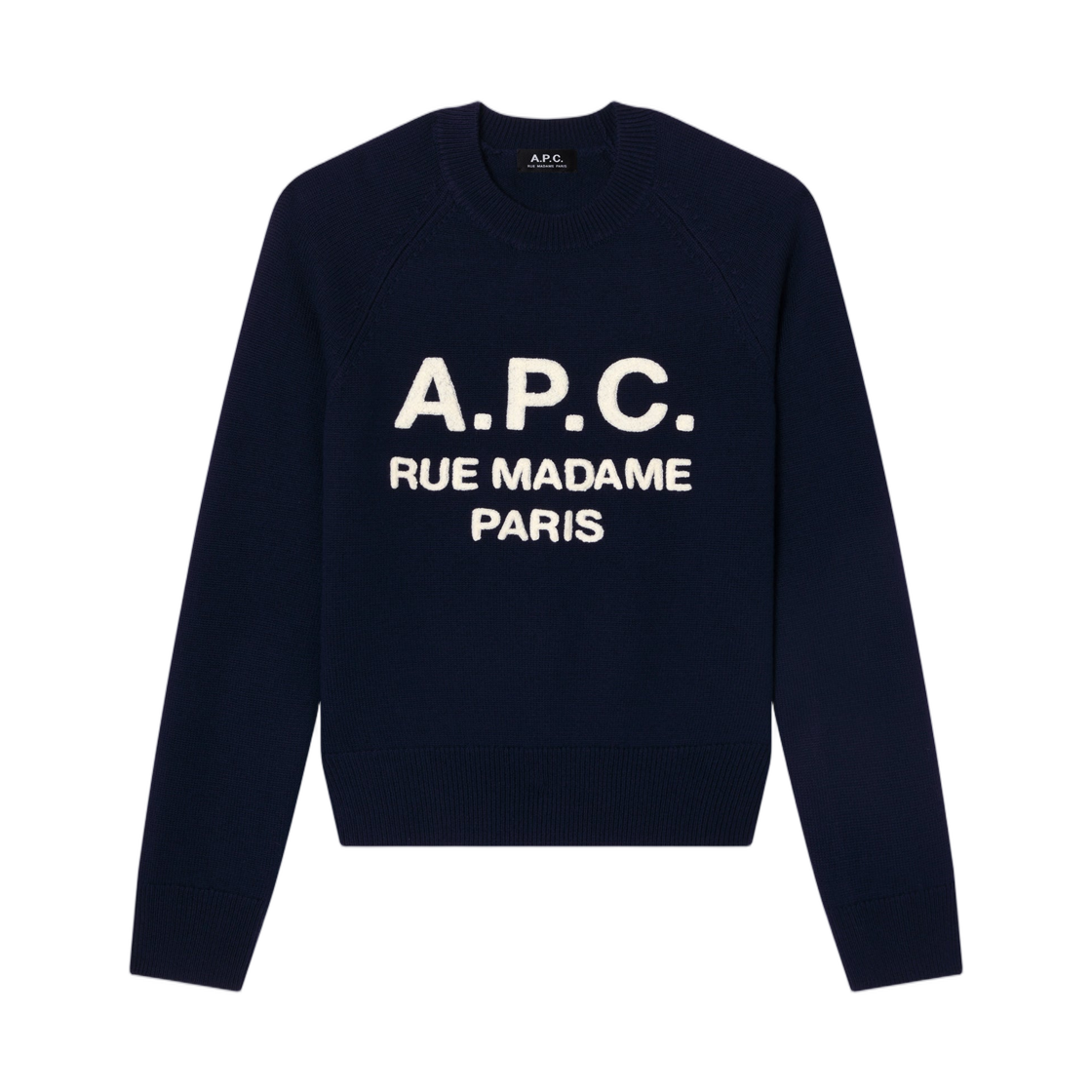 WVAXU-F23501-IAJ (W) A.P.C. Navy Blue Sweater with A.P.C. Logo Marine