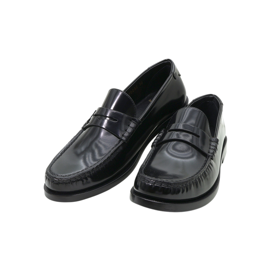 ITS22LV7R9B9 Saint Laurent Black Monogram Penny Loafers