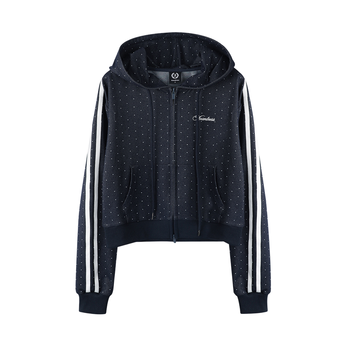 어반드레스 티니 도트 트랙 후드 집업 네이비(Avandress Tiny Dot Track Hoody Zip-Up Navy)