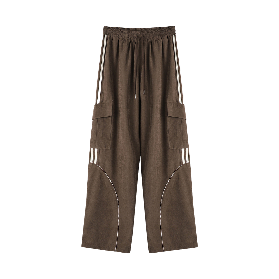 AV54PT01BR Avandress 88 Amazing Spring Suede Pants Brown