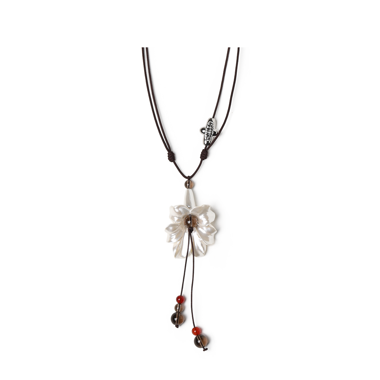홀리데이 비지터 스몰 히비스커스 목걸이 - 펄(HOLIDAY VISITOR Small Hibiscus Necklace - Pearl) - 1