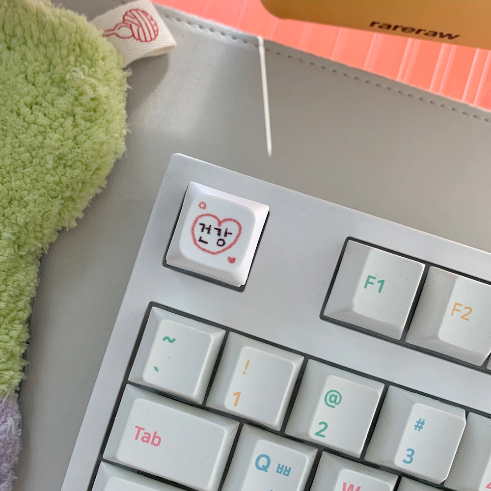 위드썸 복 행운 돈 건강 LED 키캡 키링(4구) -2 options(Withsome Fortune, Luck, Wealth, Health LED Keycap Keyring (4 Keys) - 2 options) - 6