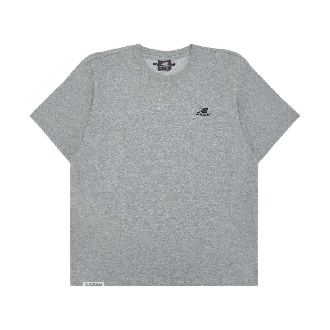 뉴발란스 에센셜 스몰 로고 티셔츠 멜란지 그레이(New Balance Essential Small Logo T-Shirt Melange Grey)