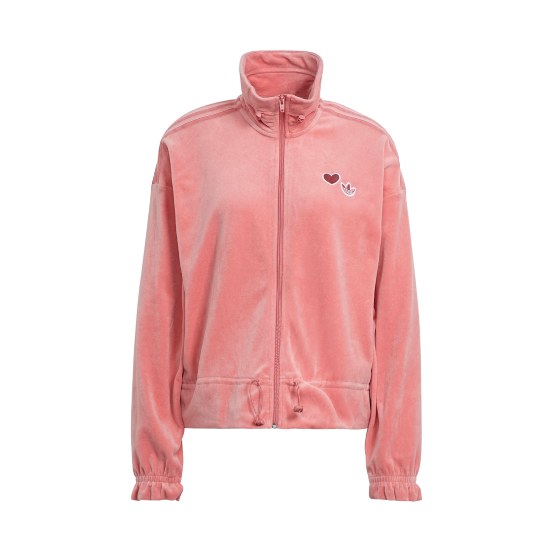 GN3061 (W) Adidas VDAY Velour Track Top Hazy Rose - KR Sizing
