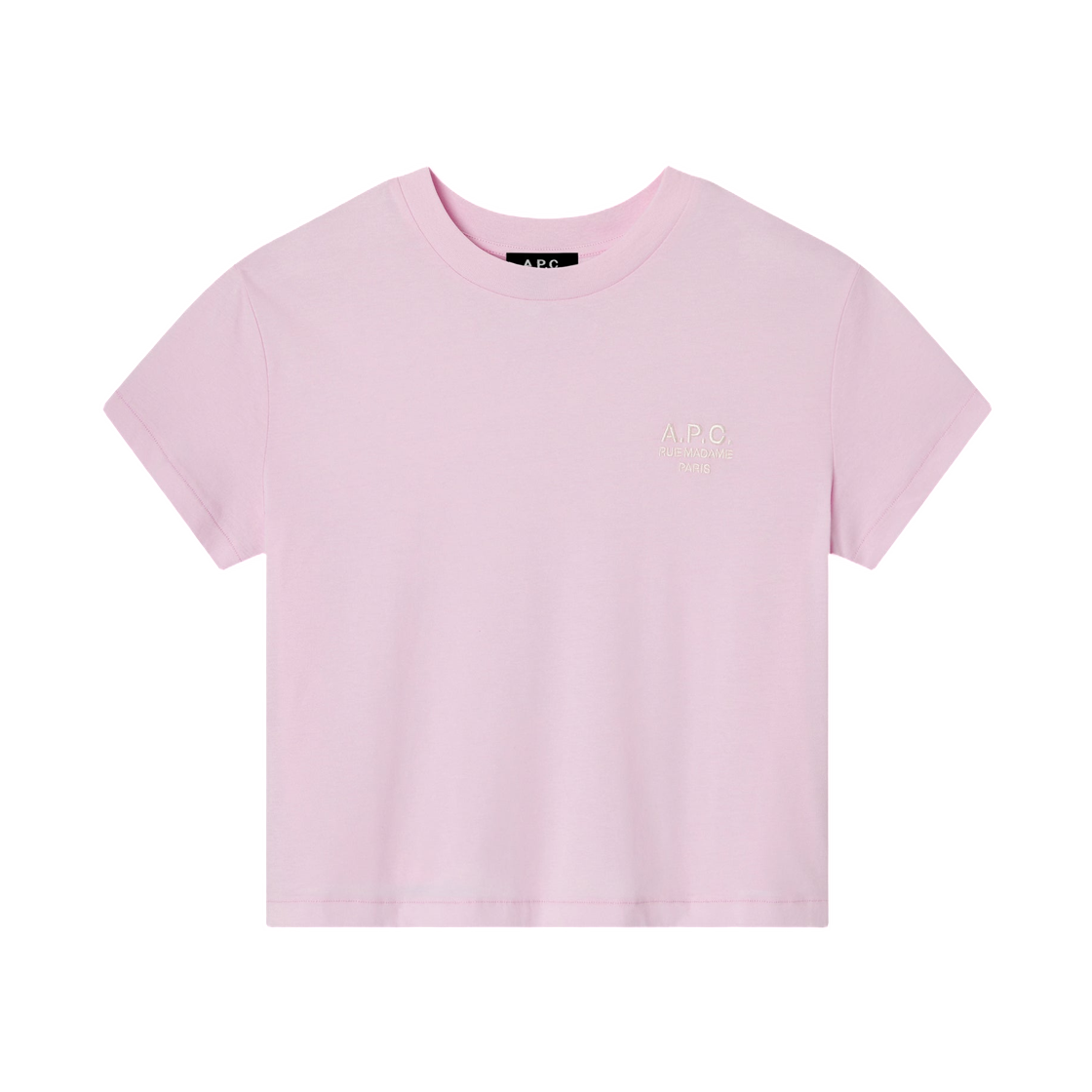 COHBM-F26389-FLA (W) A.P.C. Rue Madame Boxy T-Shirt Pale Pink