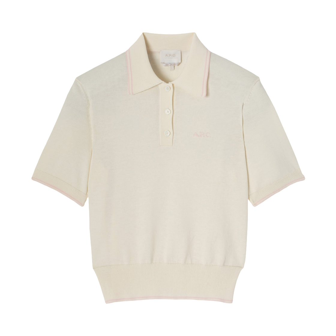 COEZJ-F23514-AAD (W) A.P.C. Lisa Polo Shirt Ecru