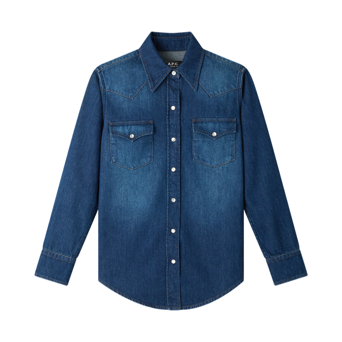 COHME-F12644-IAL (W) A.P.C. Western Shirt Indigo Delave