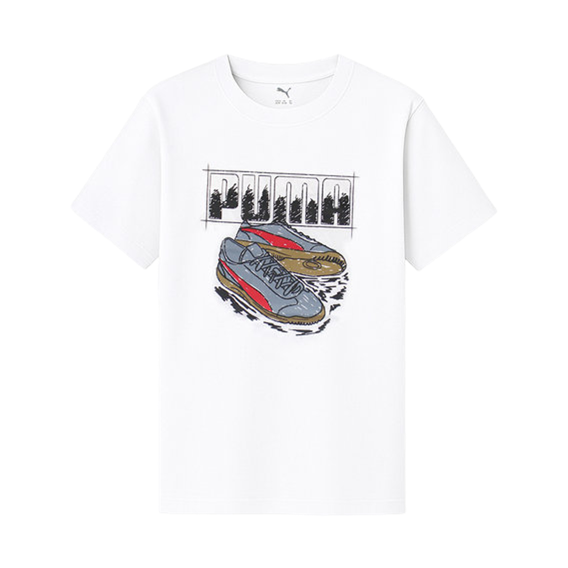689939-02 (Kids) Puma Graphic Sneakers B T-Shirt White