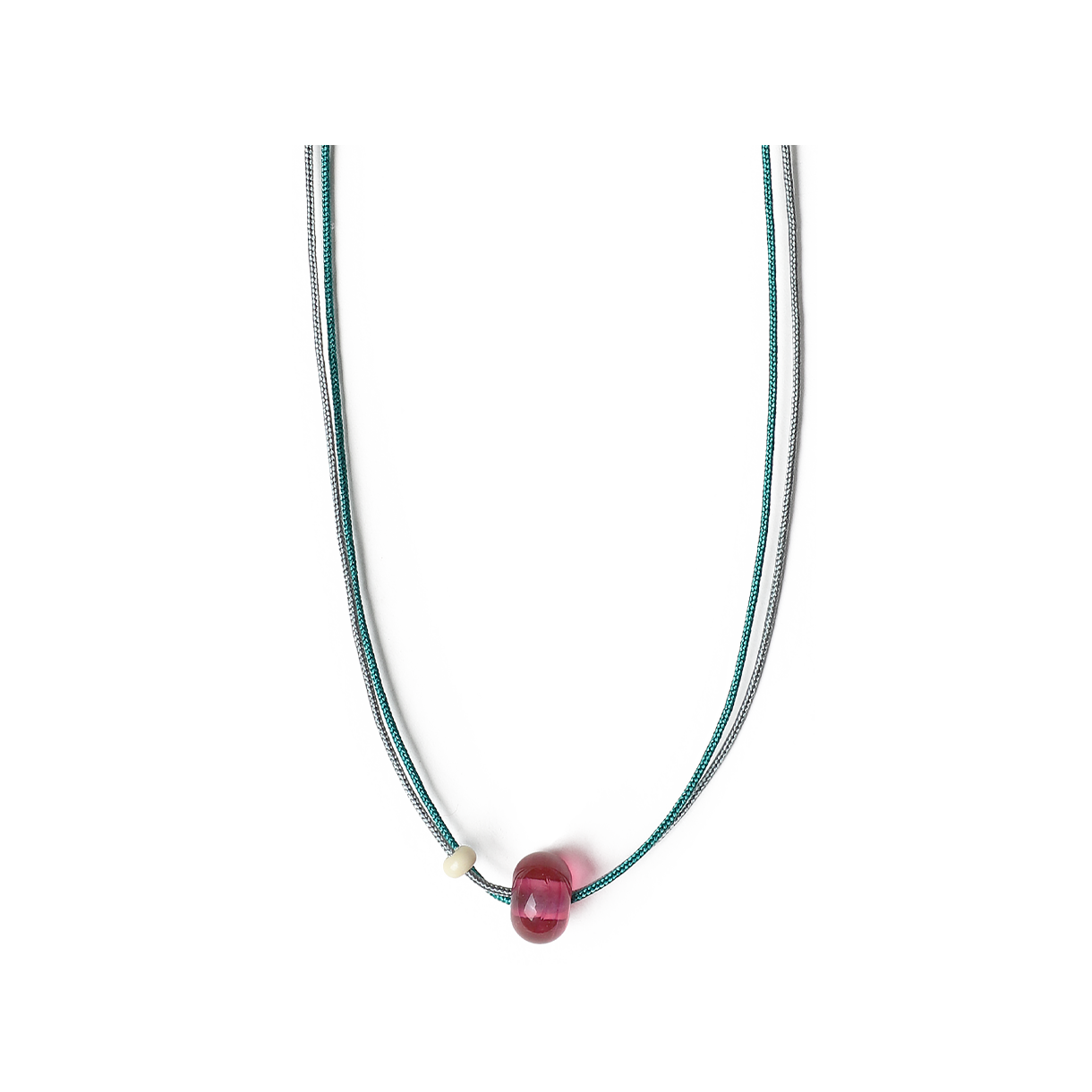 홀리데이 비지터 작은 행성들 목걸이 - 레드/아이보리(HOLIDAY VISITOR Little Planets Necklace - Red/Ivory) - 1
