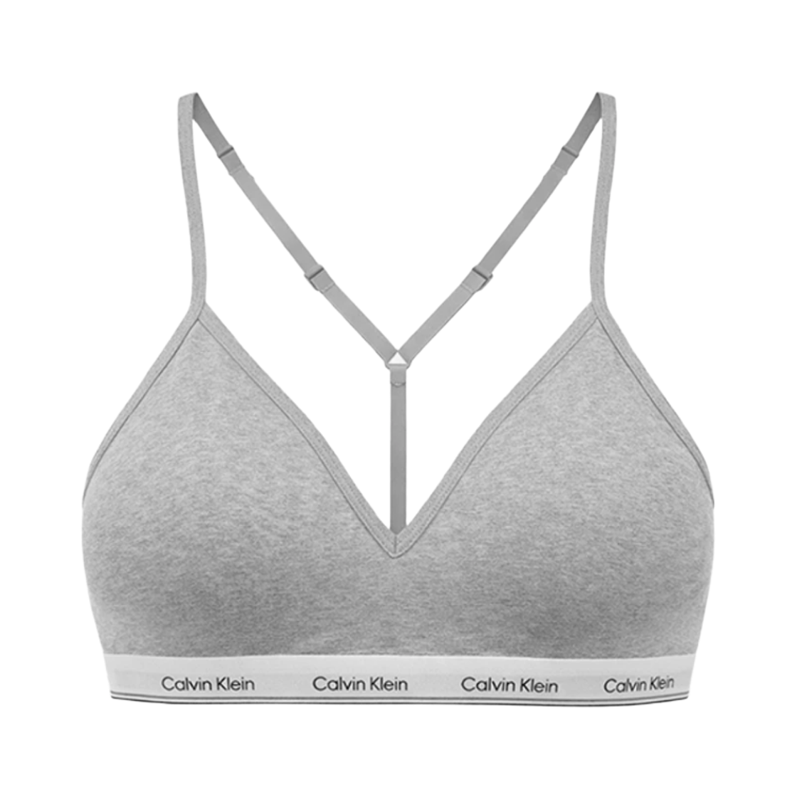 QP3272O050 (W) Calvin Klein Lightly Lined Logo Balance Bralette Grey
